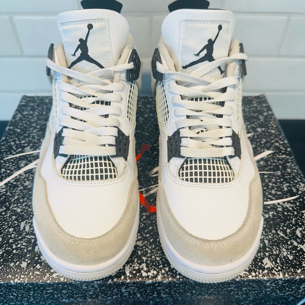 Nike Air Jordan 4 Retro Military Black Sneakers - Picture 2 of 9